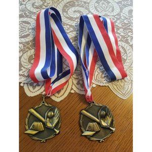 PDU Brass Baseball Award Medals 2,5" Wide